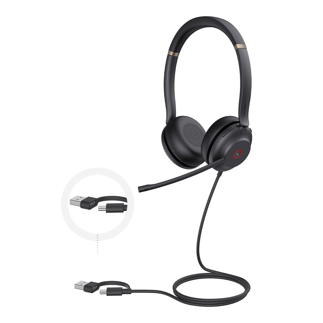 Yealink UH37 Dual USB-C/A USB Wired Headset, UC Dual, USB-C/A, 35mm Speakers, Stereo, HD Audio, 2Mic Noise Killer, Microsoft Teams & UC Certified Yealink UH37 Dual USB-C/A USB Wired Headset, UC Dual, USB-C/A, 35mm Speakers, Stereo, HD Audio, 2Mic Noise Killer, Microsoft Teams & UC Certified